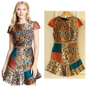 NWT ALICE + OLIVIA Rapunzel Patchwork Dress